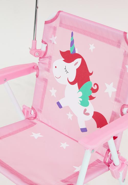 Pop Candy - Unicorn graphic camp chair - bright pink
