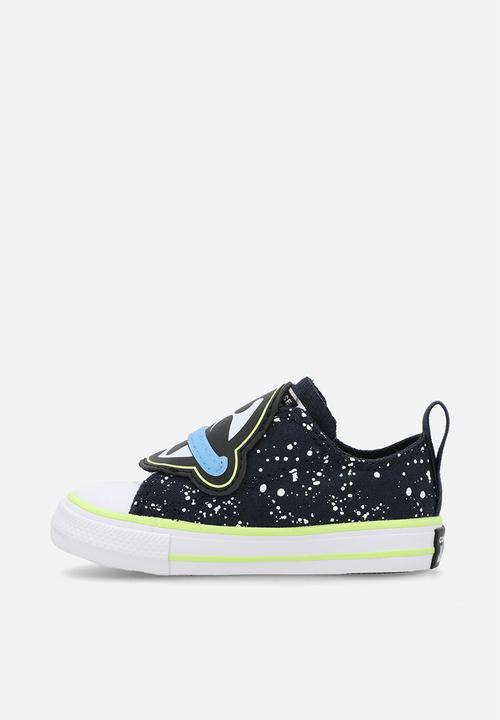 Converse - Chuck taylor all star one strap easy - on planets - obsidian/neon mantis/white