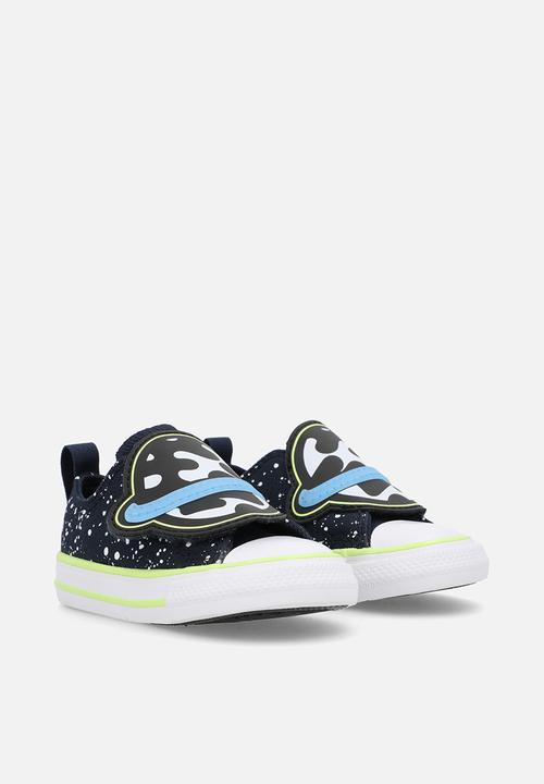 Converse - Chuck taylor all star one strap easy - on planets - obsidian/neon mantis/white