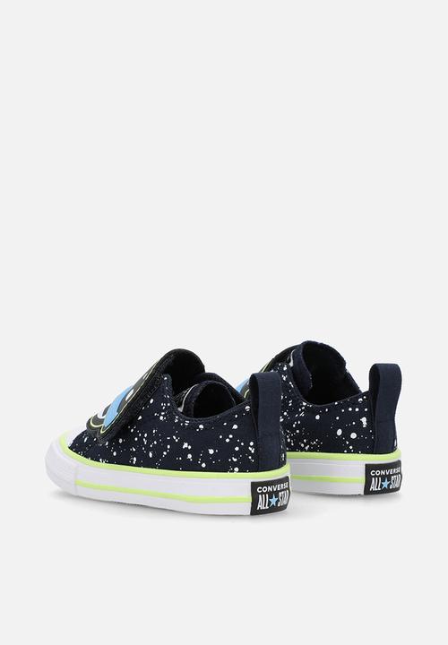 Converse - Chuck taylor all star one strap easy - on planets - obsidian/neon mantis/white
