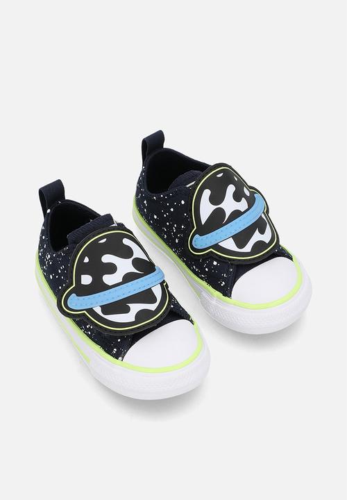 Converse - Chuck taylor all star one strap easy - on planets - obsidian/neon mantis/white