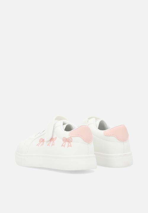 Pop Candy - Embroidered hybrid closure sneaker - white