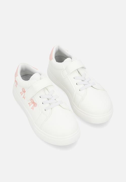 Pop Candy - Embroidered hybrid closure sneaker - white