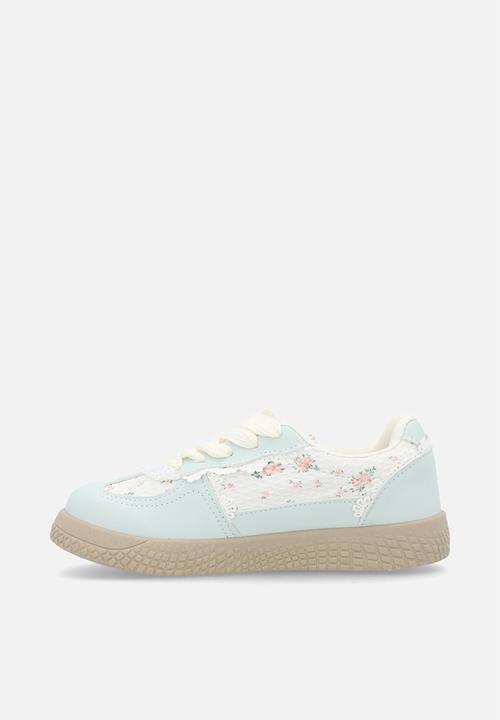 Pop Candy - Lace & floral sneakers - lt blue