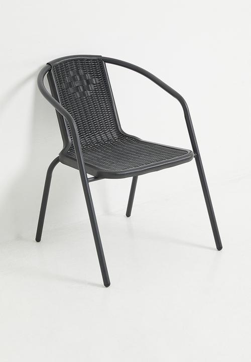 H&S - Outdoor Bistro Garden Chair - Black