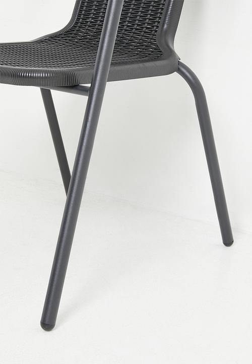 H&S - Outdoor Bistro Garden Chair - Black