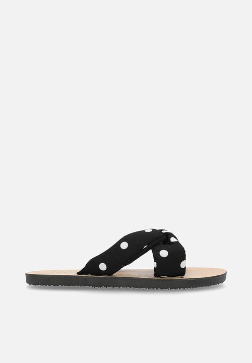 Pop Candy - Bow detail sandals - black