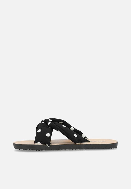 Pop Candy - Bow detail sandals - black