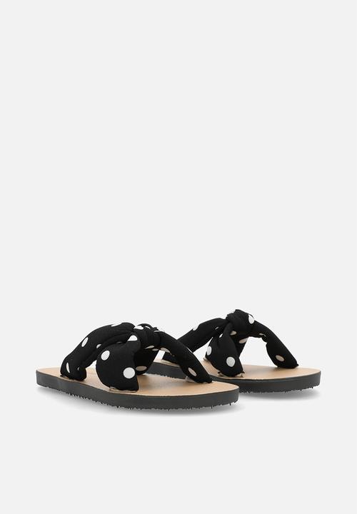 Pop Candy - Bow detail sandals - black