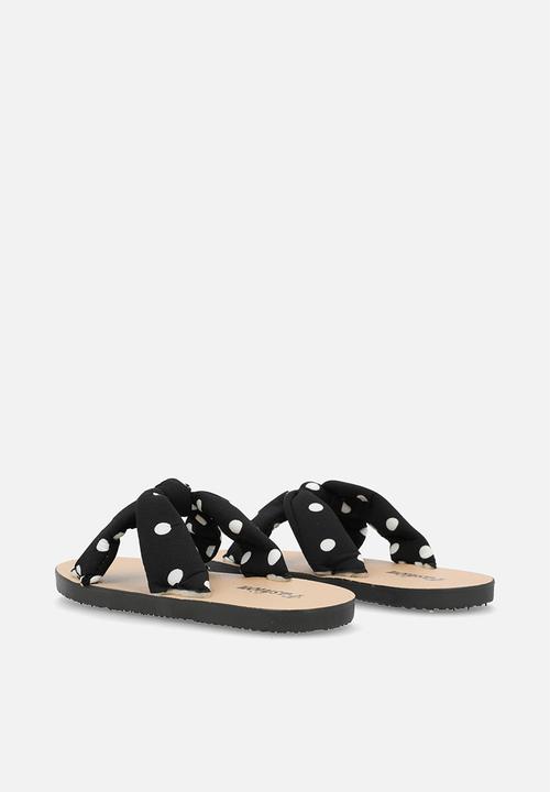 Pop Candy - Bow detail sandals - black