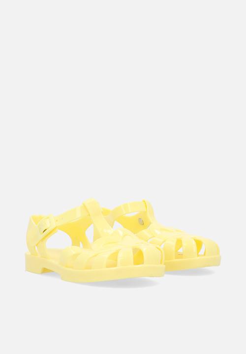 Pop Candy - Heart jelly sandals - yellow