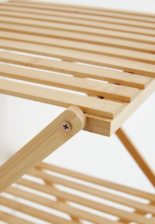Excellent Houseware - 4 Tier Bamboo Collapsible Storage Rack