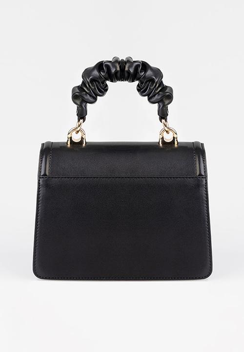 SISSY BOY - Scrunched Handle Bag With SB Front Locker Detail - Black