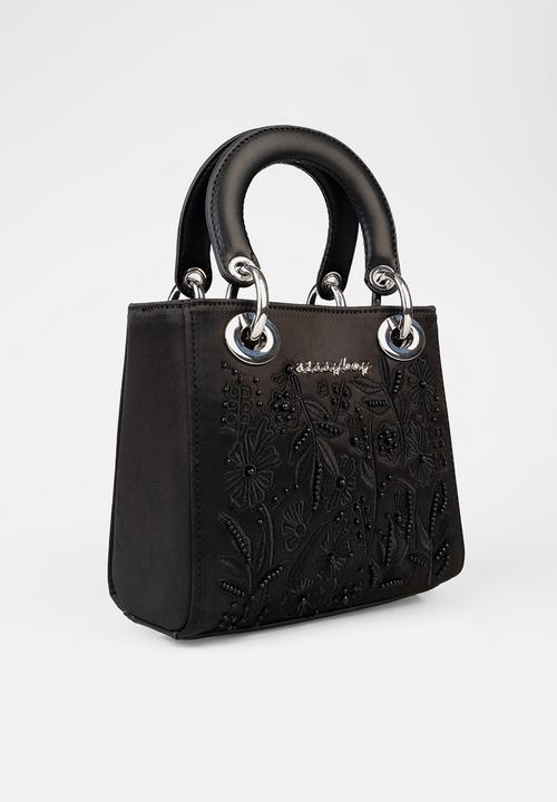 SISSY BOY - Embroidared Mini Bag With Beaded Detail - Black