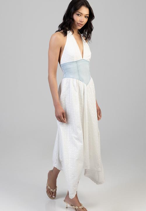 SISSY BOY - Roxanne Midi Denim Dress - Light Vintage