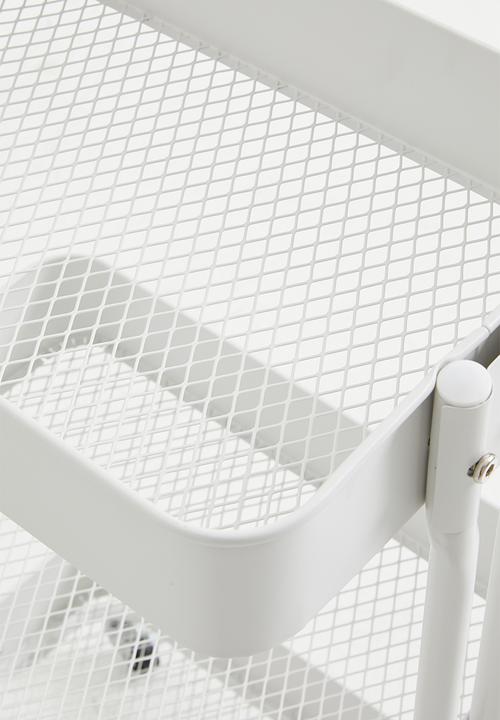 Storage Solutions - 3-Tier Metal Utiliity Trolley White
