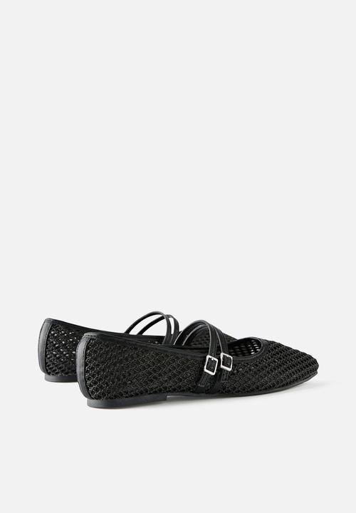 Cotton On - Frankie strappy ballet - black texture