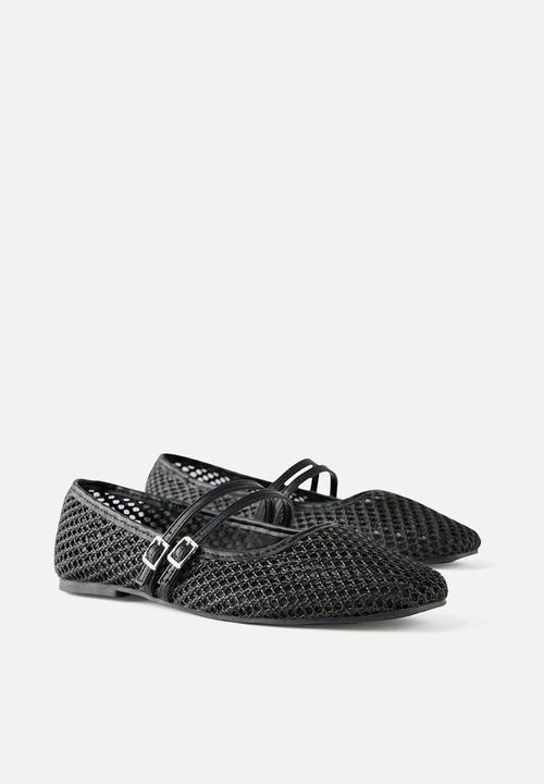 Cotton On - Frankie strappy ballet - black texture