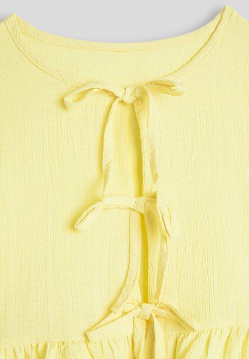 Pop Candy - Bow closure blouse - soft yellow