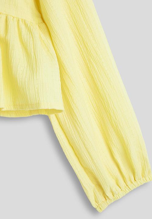 Pop Candy - Bow closure blouse - soft yellow
