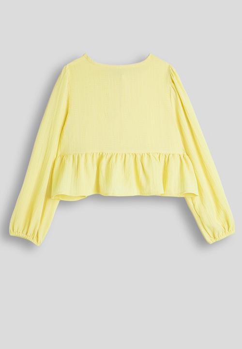 Pop Candy - Bow closure blouse - soft yellow