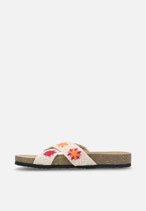 Pop Candy - Beaded crossover sandals - multi