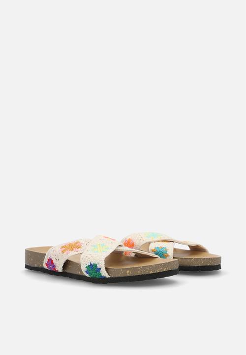 Pop Candy - Beaded crossover sandals - multi