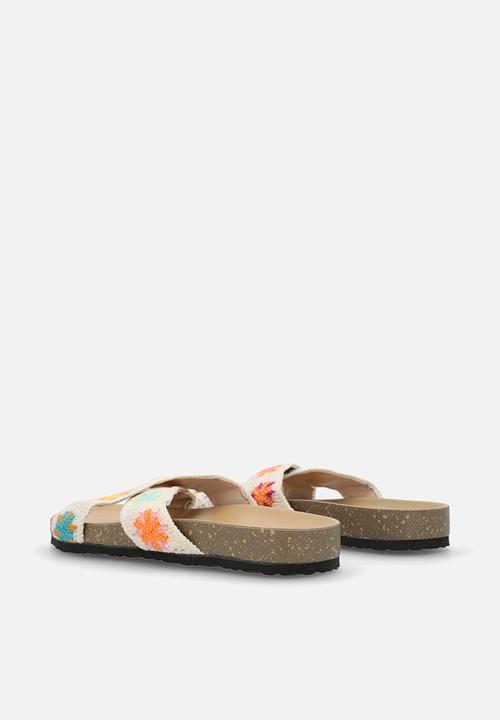Pop Candy - Beaded crossover sandals - multi