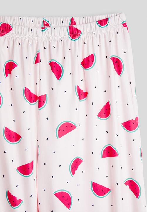 Pop Candy - Aop sleep shirt and shorts - pink
