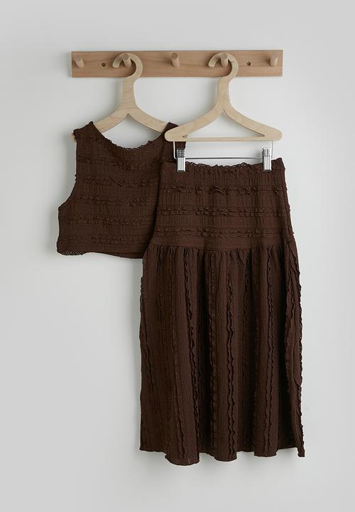 Pop Candy - Blouse & maxi skirt - chocolate