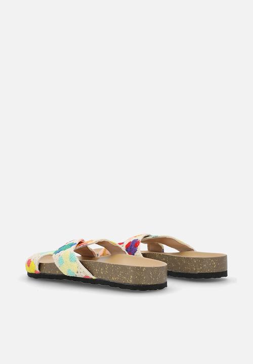 Pop Candy - Crochet crossover sandals - white/multi