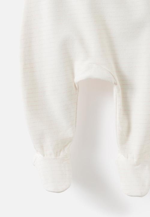Cotton On - Organic Foldover Waist Legging - Pop Pink Marle/Stripe