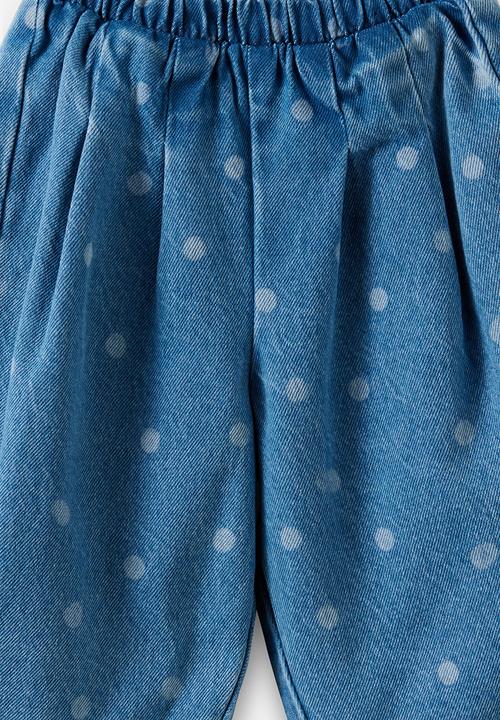Cotton On - Jay Barrel Denm Jean - Bondi Light Blue Wash/ Polka Dot