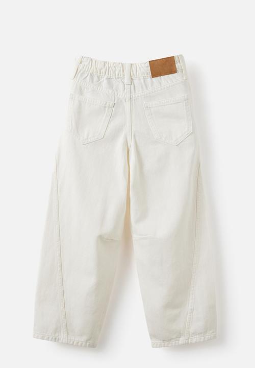 Cotton On - Unisex Super Barrel Leg Denim Jean - Hayman Ecru/Bows