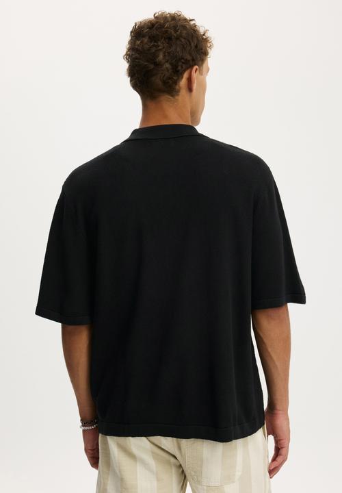 Cotton On - Box Fit Knit Shirt - Washed Black