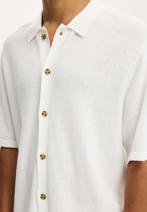 Cotton On - Box Fit Knit Shirt - White