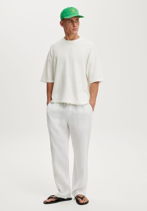 Cotton On - Baggy Linen Pant - White