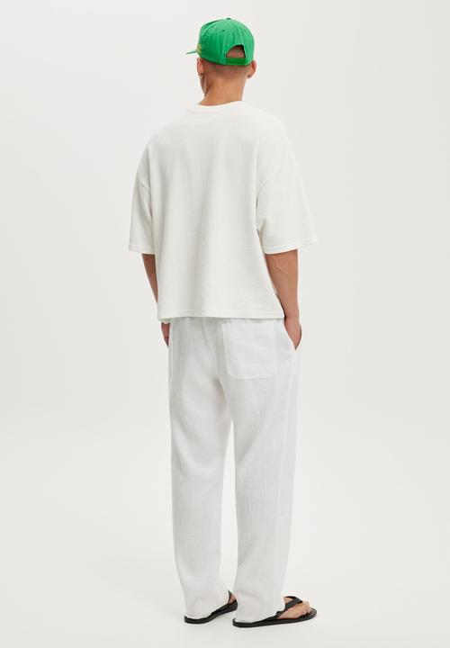 Cotton On - Baggy Linen Pant - White