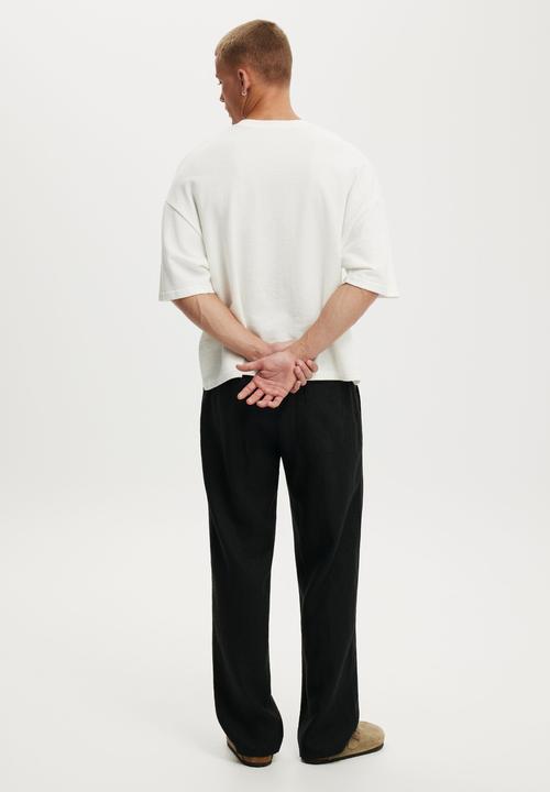 Cotton On - Baggy Linen Pant - Black
