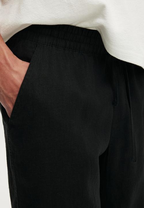 Cotton On - Baggy Linen Pant - Black