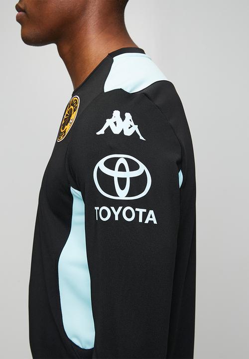 KAPPA - Training Pull Over Top - Black/Azure Retreat
