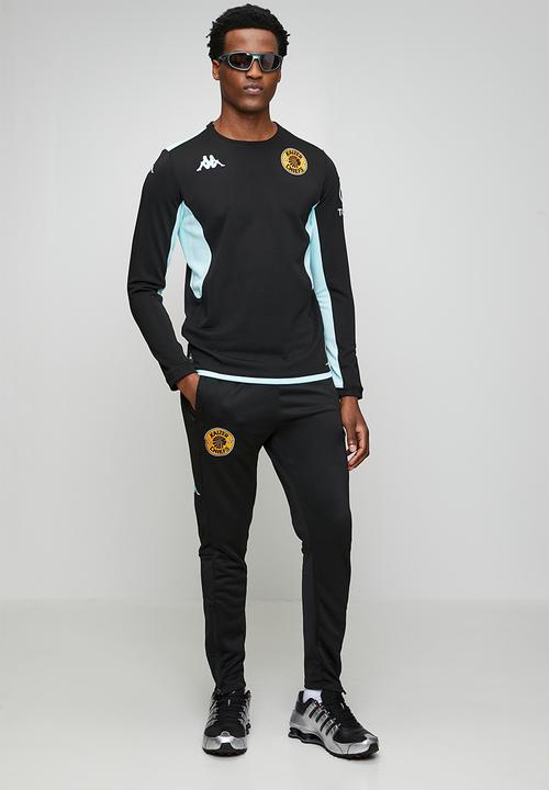 KAPPA - Training Pull Over Top - Black/Azure Retreat