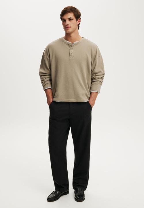 Cotton On - Baggy Chino Pant - Black