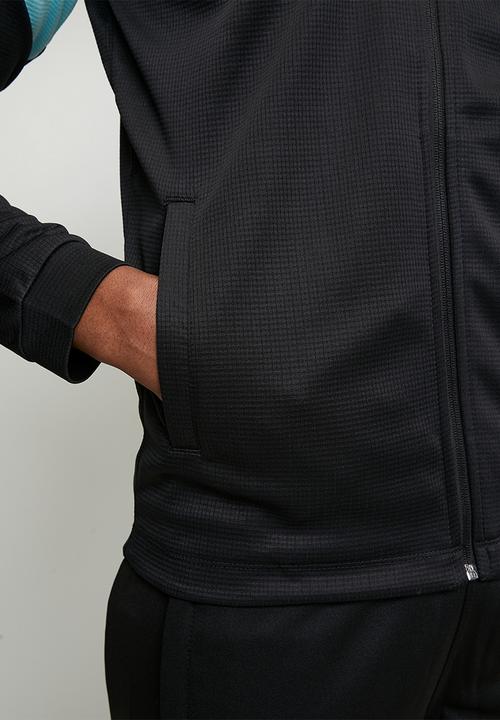 KAPPA - Lenno AM Slim Track Top - Black/Azure Retreat