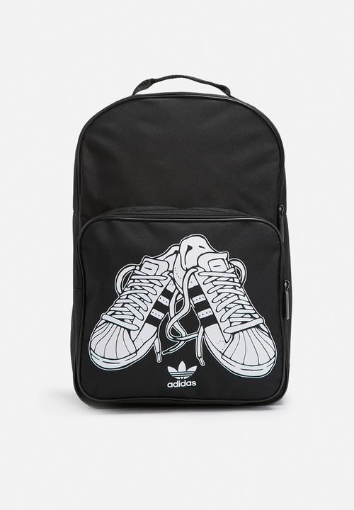 adidas originals sport backpack black white