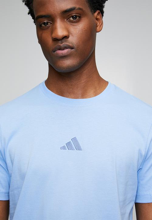 adidas Performance - Small Logo SJ Tee  - Glow Blue/ tonal