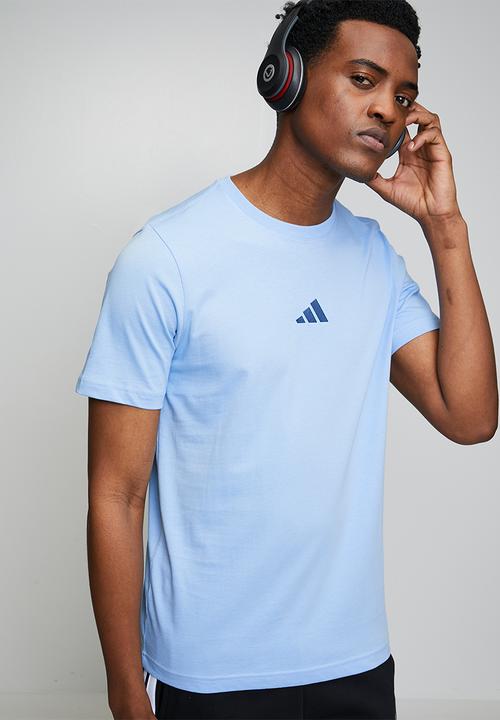 adidas Performance - Small Logo SJ Tee  - Glow Blue/ tonal