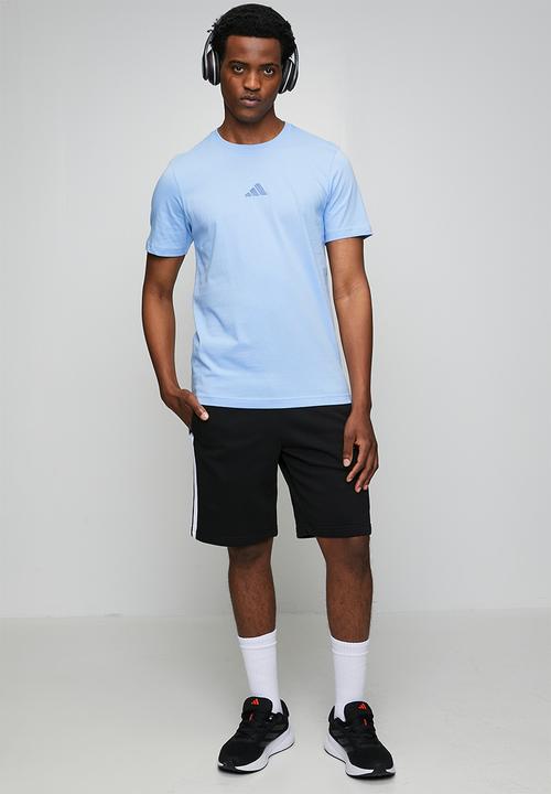 adidas Performance - Small Logo SJ Tee  - Glow Blue/ tonal