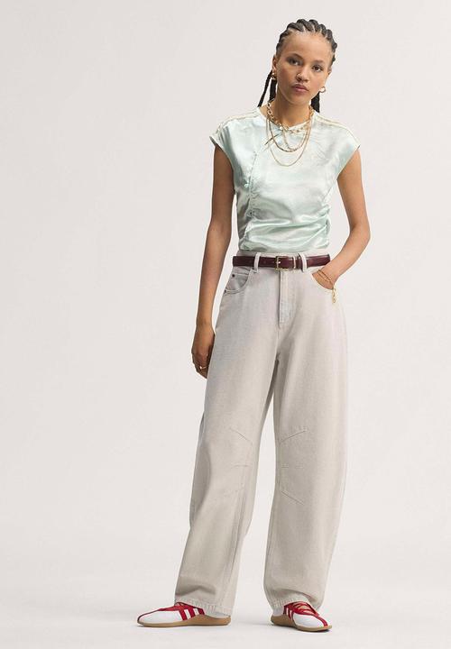 adidas Originals - Barrel Pant Denim Pant - Clear Grey Denim