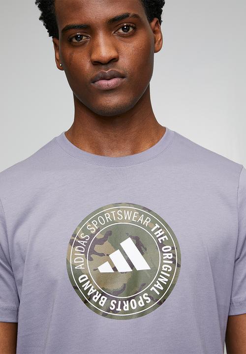 adidas Performance - Camo  CIR Tee  - Slate Grey